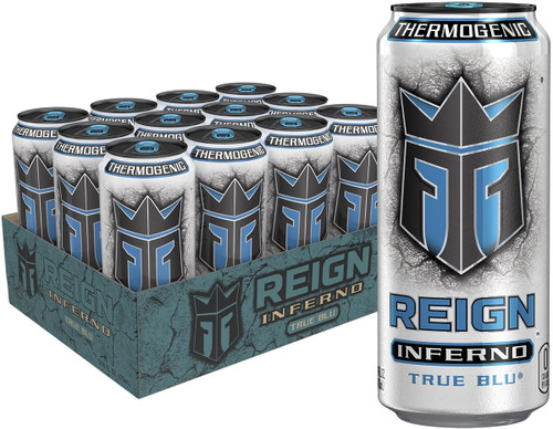 Reign Inferno True Blu, Thermogenic Fuel, Fitness And Performance Drink, 16 Ounce (pack Of 12)