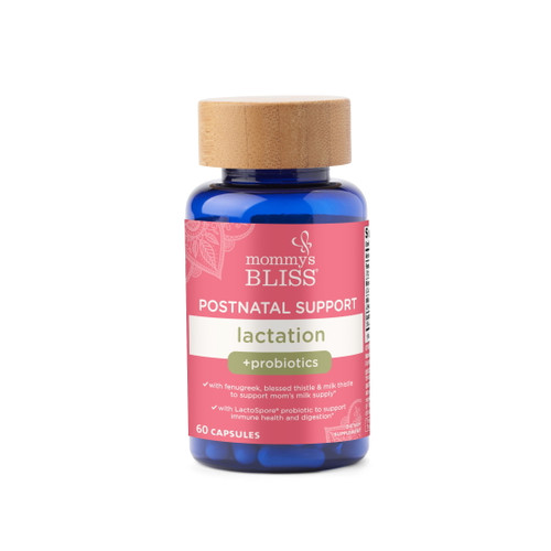 Mommy's Bliss Postnatal Lactation Support + Probiotics, 60 Capsules