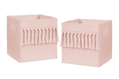 Bohemian Pink Fabric Storage Bin (set Of 2) By Sweet Jojo Designs