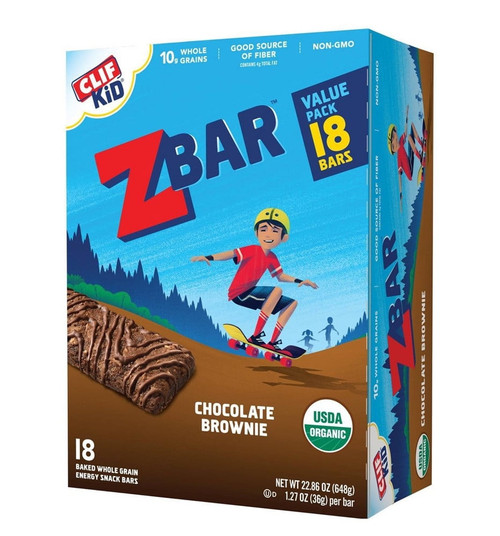 Clif Kid Zbar Chocolate Brownie -- 18 Bars