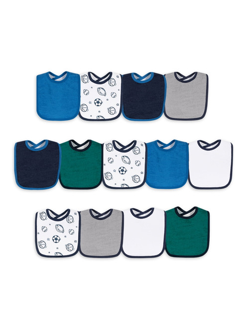 Little Star Cotton Feeding Baby Bib, 13pk Boys