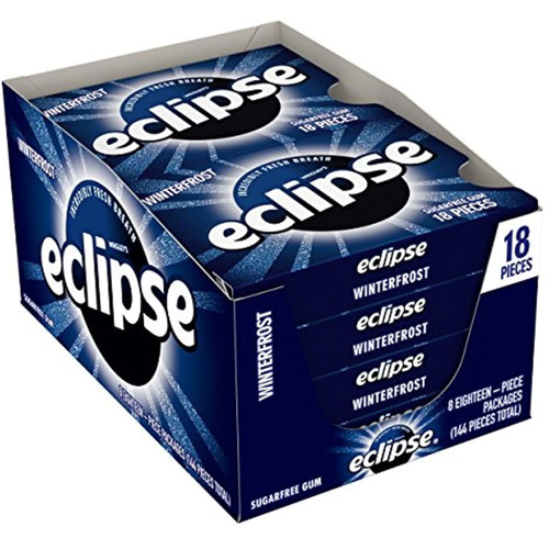 Eclipse Winter Frost Sugarfree Gum, 18 Piece (pack Of 8)