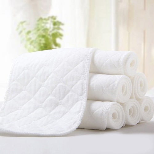 Travelwant 10packs Cloth Diaper Prefold Premium 6-ply With Absorbent Padding