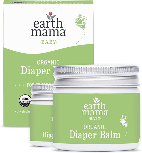 Earth Mama Organic Diaper Balm Multipurpose Baby Ointment | Ewg Verified, Petroleum & Fragrance Free With Calendula For Sensitive Skin, 2-fluid Ounce (2-pack)