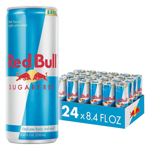 Red Bull Energy Drink Sugar Free  8.4 Fl Oz, Sugarfree 24 Pack