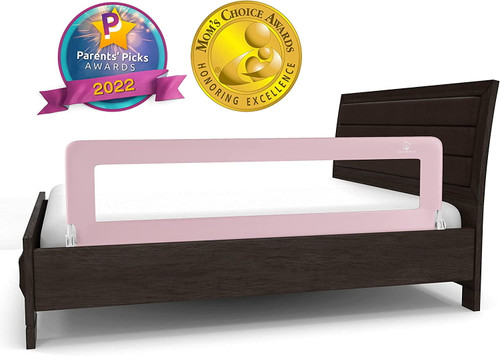 Bed Rail For Toddlers - Extra Long Toddler Bedrail Guard For Kids Twin, Double, Full Size Queen & King Mattress - Baby Bed Rails For Children (pink Xl)