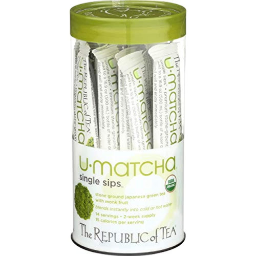The Republic Of Tea Organic Matcha Single Sips Tea, 14 Count