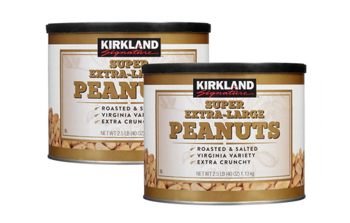 2 Pack | Kirkland Signature Super Extra-large Peanuts, 2.5 Lbs