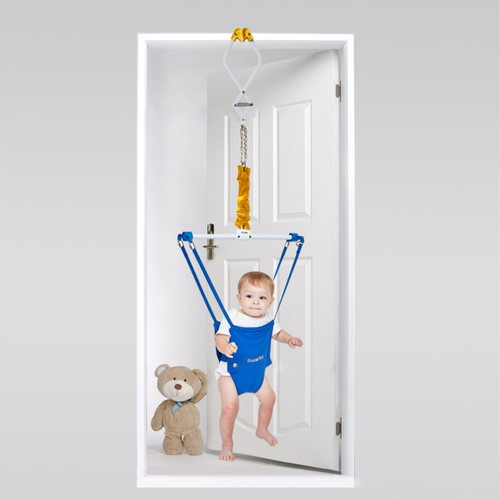 Ousgar Baby Doorway Jumpers With Door Clamp, Portable And Adjustable Strap  For Toddler Infant 6-24 Months, Maximum Weight Of 35 Lbs (blue)