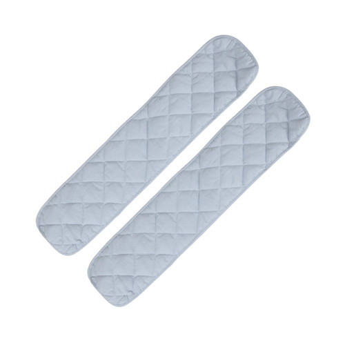 2 Pcs Crib Protection Wraps Edge Baby Anti-bite Solid Color Bed Fence Guardrail Rail Cover Soft Cotton Baby Safe Teething Chewing Breathable Protector Padded Crib Bumper Safe Cotton Crib Rail Cover