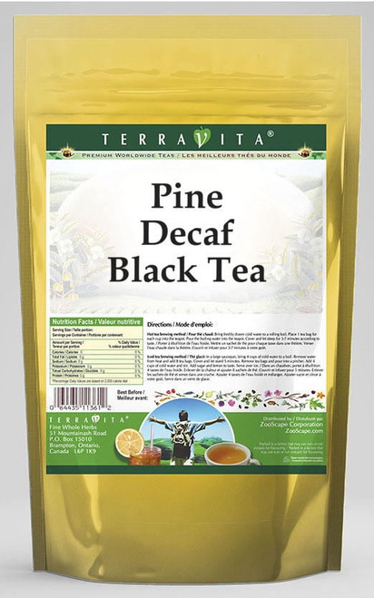 Terravita Pine Decaf Black Tea, (pine Decaf, Black Tea Bags, 25 Tea Bags, 1-pack, Zin: 532674)