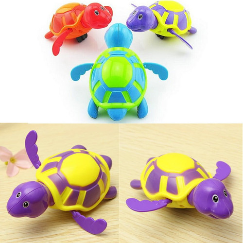 Left Wind Baby Bath Toy, Swimming Turtle, Floating Wind-up Bathtub Pool Toys Cute Water Play Sets For Kids Boys Girls ( Random Color)