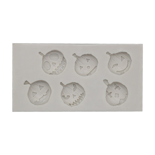 Heiheiup Halloween Silicone Tools Halloween Expression Pumpkin Collection Mould Fun Diy Pink And Grey Cactus Candy Melt