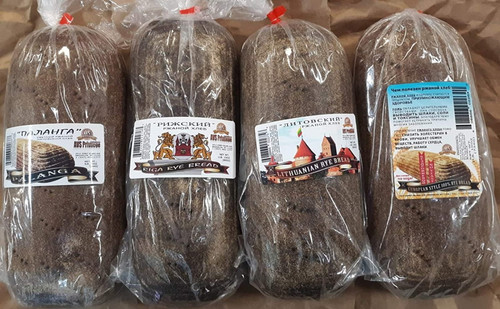 European Bread Sampler Includes 4 Loaves {european Rye, Lithuanian Rye, Riga Rye, & Palanga Rye}