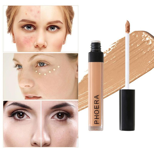 Phoera Full Cover Liquid Concealer Foundation Cream Makeup Face Eyes Dark Circles Scars Acne Cover Cream Base Cosmetic Make Up