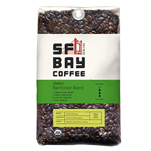 Sf Bay Coffee Organic Rainforest Blend Whole Bean 2lb (32 Ounce) Medium Roast