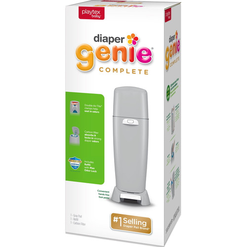 Playtex Baby Diaper Genie Complete Diaper Pail, Gray, 1 Refill