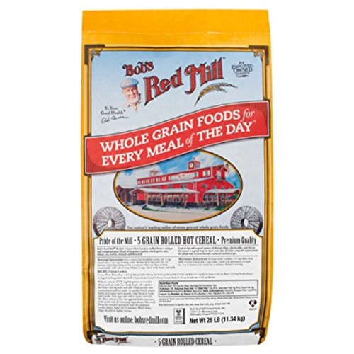 Bobs Red Mill 5 Grain Rolled Hot Cereal, 25 Pound
