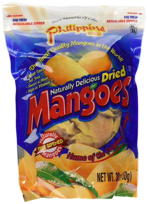 Phillippine Brand Naturally Delicious Tree Ripened Dried Mangoes, 30 Ounce