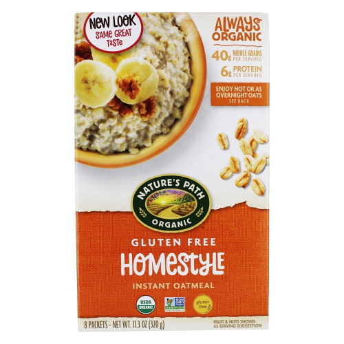 Nature's Path Organic Instant Oatmeal Homestyle 8 Packets 11.3 Oz Pack Of 3