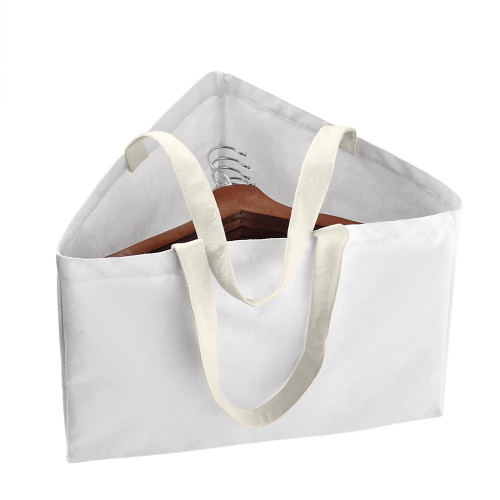 Clothes Hanger Organizer Holder For Space Saving, Fresheracc Hanger Triangle Storage Bag With Handles For Closet Tidier Laundry Rooms Wardrobe Drying Rack, Waterproof Portable Stacker Container