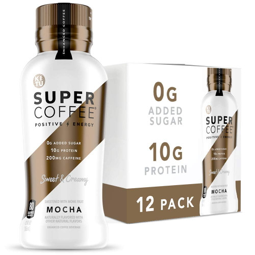 Kitu Super Coffee, Keto Protein Coffee (0g Added Sugar, 10g Protein, 70 Calories) [mocha] 12 Fl Oz, 12 Pack | Iced Smart Coffee Drinks