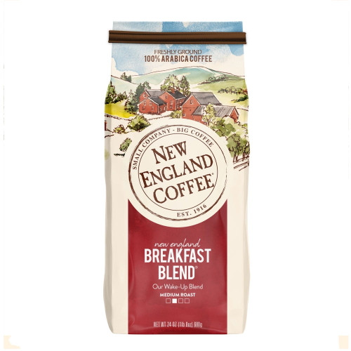 New England Coffee Breakfast Blend Ground Coffee, 24 Oz, Bag