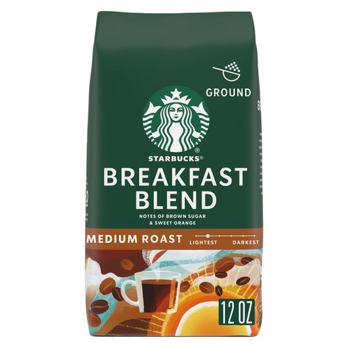 Starbucks Breakfast Blend, Ground Coffee, Medium Roast, 12 Oz