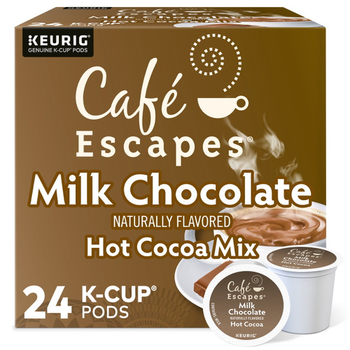 Café Escapes Milk Chocolate Hot Cocoa Keurig Single-serve K-cup Pods, 24 Count