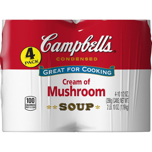 Campbell's Condensed Cream Of Cooking Mushroom Soup, (4.5oz Can Each, 4 Pack)