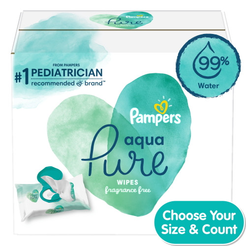 Pampers Aqua Pure Sensitive Baby Wipes (choose Your Count)