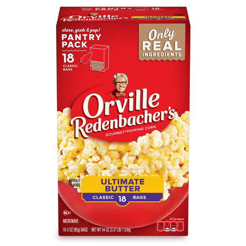 Orville Redenbacher's Ultimate Butter Popcorn, 3 Ounce Classic Bag, 18-count