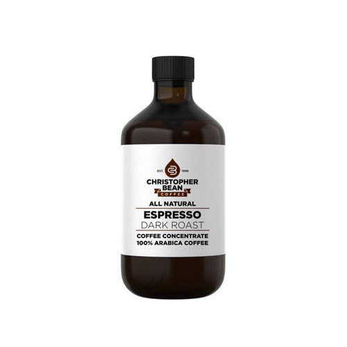 Espresso Dark Roast Cold Brew, Iced Coffee, Hot Coffee Christopher Bean Liquid Java (16 Ounce Bottle) Makes 48-62 Cups