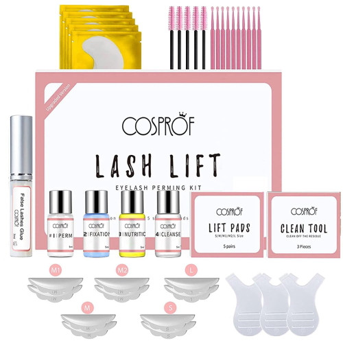 Eyelash Perming Kit + Lash Lifting Curling Set, Cilia Lift Extensions, Professional Eyelash Lifting Kit, Lash Lifting Tools Suitable For Salon Beauty, Includes Eye Shields, Pads, And Accessories
