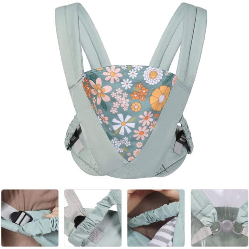 Ousitaid Baby Carrier With Adjustable Hip Seat Baby Wrap Carrier Soft Breathable Backpack Front And Back For Infants To Toddlers Up To 33 Lbs, Blue