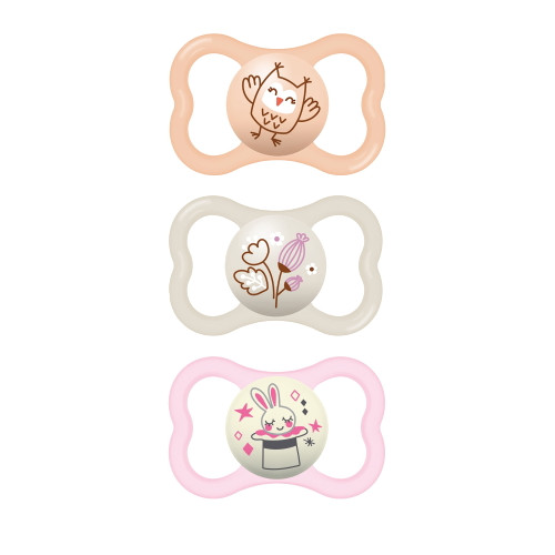 Mam Air Day & Night Pacifiers (3 Pack), Mam Sensitive Skin Pacifier 6+ Months, Glow In The Dark Pacifier, Best Pacifier For Breastfed Babies, Baby Girl Pacifiers