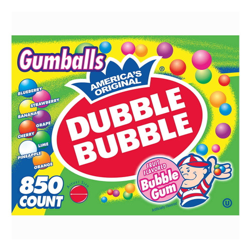 Dubble Bubble 1" Bulk Gumball Refill, 850-count