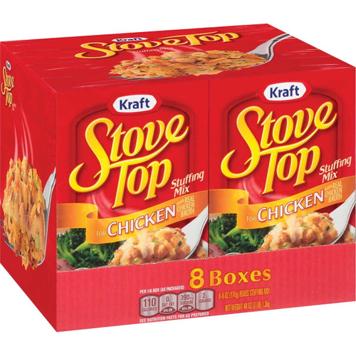 Kraft Stove Top Stuffing Mix For Chicken With Broth 8 Pk. 6 Oz.