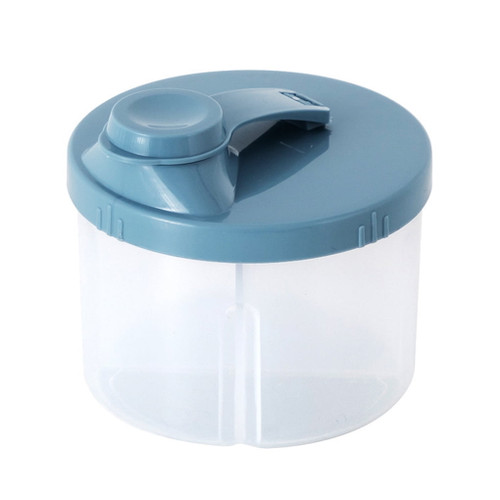 Tureclos Baby Milk Powder Storage Box Container Snacks Sealed Packaging Dispenser Kitchen Travelling Accessories Fruit Seasoning Gray Blue