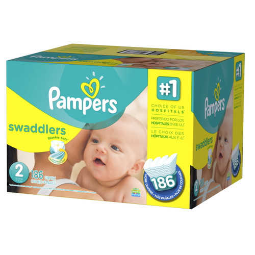 Pampers Swaddlers Diapers Size 2 186 Count