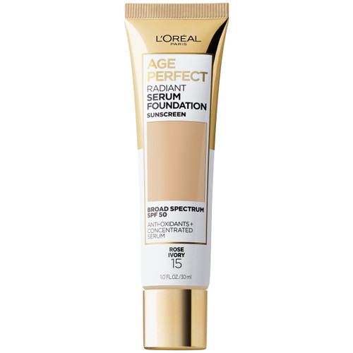 L'oreal Paris Age Perfect Radiant Serum Foundation With Spf 50, Rose Ivory, 1 Fl. Oz.