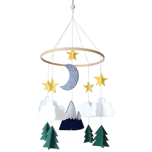 Bigstone Baby Room Crib Mobile Ornament Starry Woodland Night Nursery Hanging Decoration