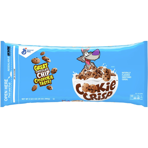 Cookie Crisp, Breakfast Cereal, Chocolate Chip Cookie Taste, 35 Oz