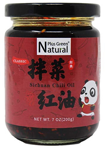 Authentic Sichuan Chili Oil 7 Ounces (200g), Crunchy Fried Hot Chili Peppers Oil Sauce, Ready To Eat And Use As Topping, Sauce, Condiment