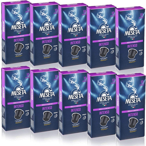 100 Nespresso Compatible Meseta Intenso Coffee Capsules . 100 Capsules Of Gourmet Coffee Espresso Compatible With Nespresso Machine.