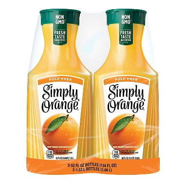Orange Juice Pulp Free 52 Fl. Oz., 2 Pk. A1