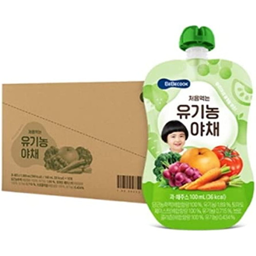 Bebecook Fruit & Vegetable Juice 3.38fl Oz.(100ml) 10 Pouch /korean Kids Healthy Drink