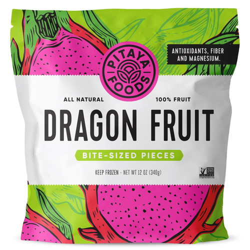 Pitaya Foods Dragon Fruit Bite Sized Pieces For Smoothies, 12 Oz
