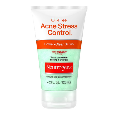 Neutrogena Oil-free Acne Stress Control Power-clear Face Scrub, Treatment, 4.2 Fl. Oz