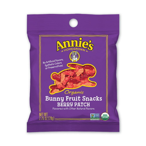 Annies Organic Bunny Berry Patch Fruit Snacks, Gluten Free, 24.75 Oz (9 Pouches)